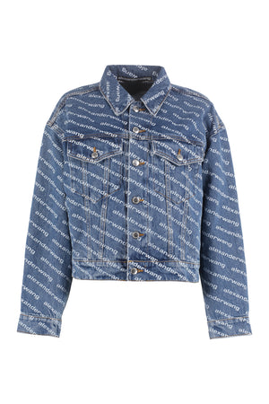 Printed denim jacket-0